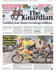 The Guardian () Newspaper Front Page for 5 March 2018