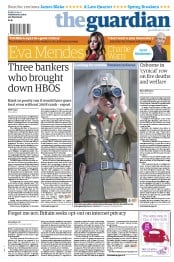The Guardian () Newspaper Front Page for 5 April 2013
