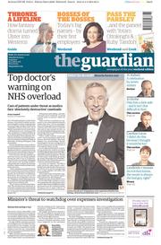The Guardian () Newspaper Front Page for 5 April 2014