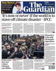 The Guardian () Newspaper Front Page for 5 April 2022