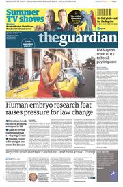 The Guardian () Newspaper Front Page for 5 May 2016