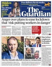 The Guardian () Newspaper Front Page for 5 May 2020