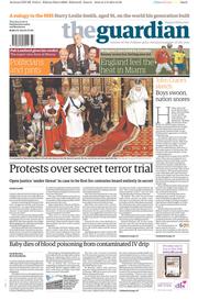 The Guardian () Newspaper Front Page for 5 June 2014