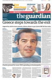 The Guardian () Newspaper Front Page for 5 June 2015