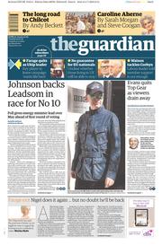 The Guardian () Newspaper Front Page for 5 July 2016
