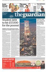 The Guardian () Newspaper Front Page for 5 July 2017