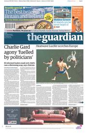 The Guardian () Newspaper Front Page for 5 August 2017