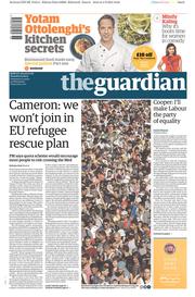 The Guardian () Newspaper Front Page for 5 September 2015