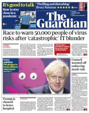 The Guardian () Newspaper Front Page for 6 October 2020