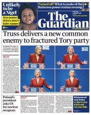 The Guardian () Newspaper Front Page for 6 October 2022
