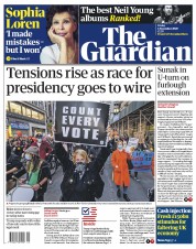 The Guardian () Newspaper Front Page for 6 November 2020