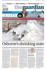The Guardian () Newspaper Front Page for 6 December 2013