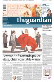 The Guardian () Newspaper Front Page for 6 December 2014