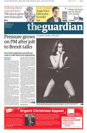 The Guardian () Newspaper Front Page for 6 December 2017