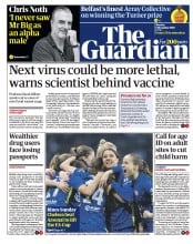 The Guardian () Newspaper Front Page for 6 December 2021