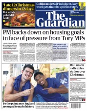 The Guardian () Newspaper Front Page for 6 December 2022
