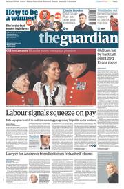 The Guardian () Newspaper Front Page for 6 January 2015