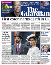 The Guardian () Newspaper Front Page for 6 March 2020