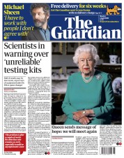 The Guardian () Newspaper Front Page for 6 April 2020
