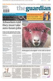 The Guardian () Newspaper Front Page for 6 May 2014