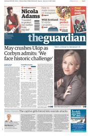 The Guardian () Newspaper Front Page for 6 May 2017
