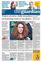The Guardian () Newspaper Front Page for 6 July 2011