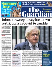 The Guardian () Newspaper Front Page for 6 July 2021