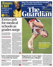 The Guardian () Newspaper Front Page for 6 August 2021