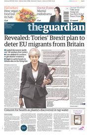 The Guardian () Newspaper Front Page for 6 September 2017