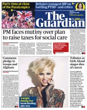 The Guardian () Newspaper Front Page for 6 September 2021