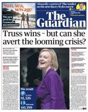 The Guardian () Newspaper Front Page for 6 September 2022
