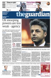 The Guardian () Newspaper Front Page for 7 October 2014