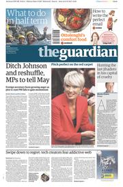 The Guardian () Newspaper Front Page for 7 October 2017