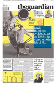 The Guardian () Newspaper Front Page for 7 November 2017