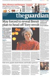 The Guardian () Newspaper Front Page for 7 December 2016