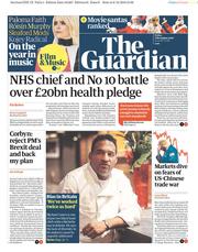 The Guardian () Newspaper Front Page for 7 December 2018