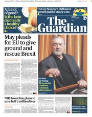The Guardian () Newspaper Front Page for 7 January 2019