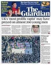 The Guardian () Newspaper Front Page for 7 January 2020
