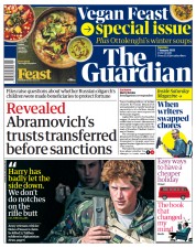 The Guardian () Newspaper Front Page for 7 January 2023