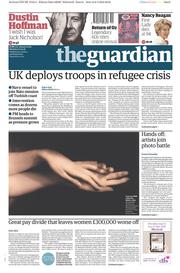 The Guardian () Newspaper Front Page for 7 March 2016