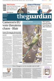 The Guardian () Newspaper Front Page for 7 April 2015