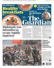 The Guardian () Newspaper Front Page for 7 April 2018