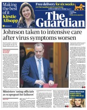 The Guardian () Newspaper Front Page for 7 April 2020