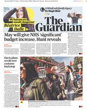 The Guardian () Newspaper Front Page for 7 June 2018