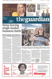 The Guardian () Newspaper Front Page for 7 July 2017