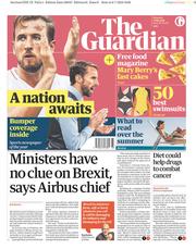 The Guardian () Newspaper Front Page for 7 July 2018