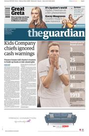 The Guardian () Newspaper Front Page for 7 August 2015