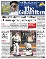 The Guardian () Newspaper Front Page for 7 September 2020