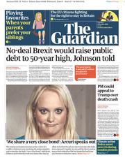The Guardian () Newspaper Front Page for 8 October 2019