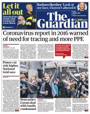 The Guardian () Newspaper Front Page for 8 October 2021